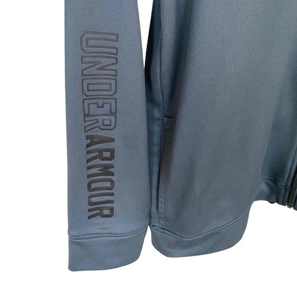 Under Armour Cold Gear YXL Dark Gray Zip Up Jacket with Pockets Unisex - Picture 3 of 3